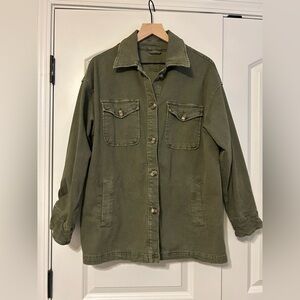 Aerie Olive Green Oversized Utility Jacket